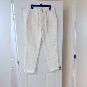 NWT - Judy Blue white cuffed joggers